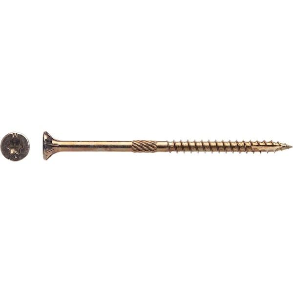 Big Timber No. 9 x 3 In. Yellow Zinc Flat Head Wood Screw, 390PK 5YTX93 - main